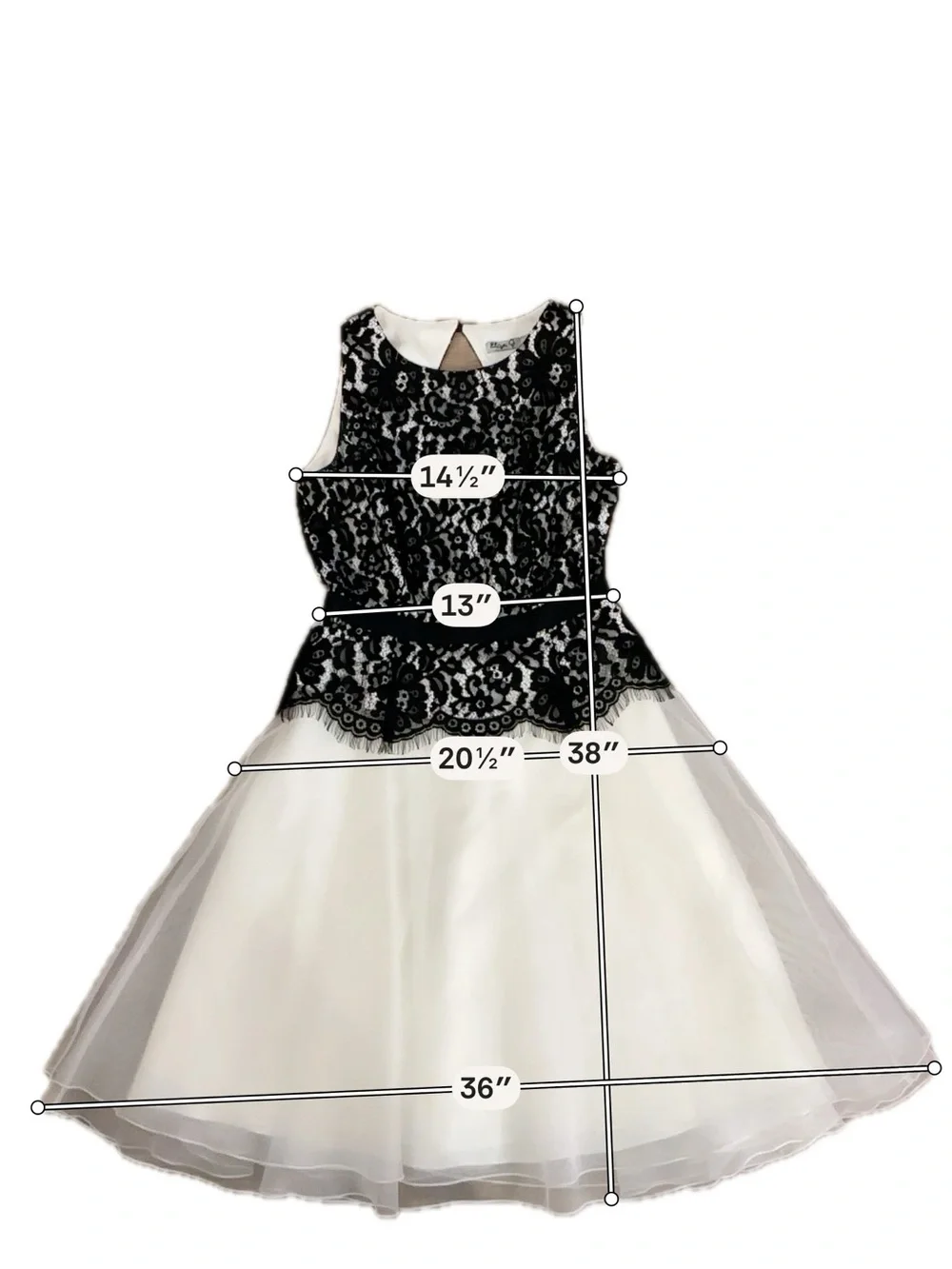 Eliza J Black Lace Fit Flare Dress Size 2 Sleeveless Cocktail Party